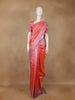 Pink And Orange Dual Tone Geometric Woven Design Pure Kanchipuram Silk Saree