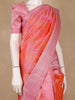 Pink And Orange Dual Tone Geometric Woven Design Pure Kanchipuram Silk Saree