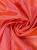 Pink And Orange Dual Tone Geometric Woven Design Pure Kanchipuram Silk Saree