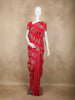 Pink Banarasi Saree with Stripes Design And Designer Border