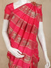 Pink Banarasi Saree with Stripes Design And Designer Border