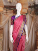 Pink Butta Woven Design Pure Kanchipuram Silk Saree with Contrast Woven Border