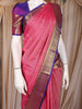 Pink Butta Woven Design Pure Kanchipuram Silk Saree with Contrast Woven Border
