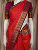 Pink Butta Zari Woven Design Pure Kanchipuram Silk Saree With Contrast Varisai Pattu Border