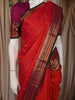 Pink Butta Zari Woven Design Pure Kanchipuram Silk Saree With Contrast Varisai Pattu Border