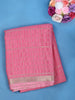 Pink Checked Design Mysore Silk Saree