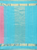 Pink Checked Design Woven Pure Kanchipuram Silk Saree With Contrast Border