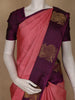 Pink Checked Woven Pure Kanchipuram Silk Saree