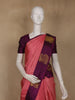 Pink Checked Woven Pure Kanchipuram Silk Saree
