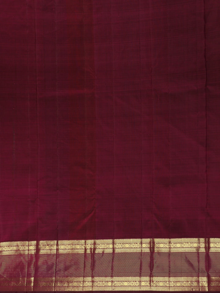 Pink Checked Woven Pure Kanchipuram Silk Saree - Diadem