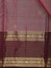 Pink Checked Woven Pure Kanchipuram Silk Saree - Diadem