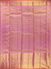 Pink Checked Woven Pure Kanchipuram Silk Saree With Zari Border