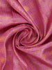 Pink Checked Woven Pure Kanchipuram Silk Saree With Zari Border