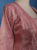 Pink Embroidered Design Silk Palazzo Suit