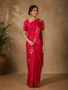 Pink Floral Butta Design Semi Banarasi Silk Saree