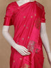 Pink Floral Butta Design Semi Banarasi Silk Saree