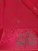 Pink Floral Butta Design Semi Banarasi Silk Saree