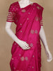 Pink Floral Butta Woven Design Semi Banarasi Silk Saree
