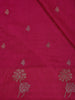 Pink Floral Butta Woven Design Semi Banarasi Silk Saree
