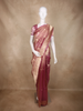 Pink Floral Butta Woven Tissue Saree with Designer Zari Border