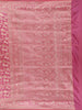 Pink Floral Design Banarasi Silk Saree - Diadem