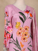 Pink Floral Design Printed Satin Salwar Suit