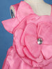Pink Floral Design Satin Party Wear Frock