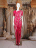 Pink Floral Design Semi Banarasi Saree