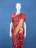 Pink Floral Design Woven Pure Kanchipuram Silk Saree With Zari Border
