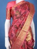 Pink Floral Design Woven Pure Kanchipuram Silk Saree With Zari Border