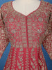 Pink Floral Designed Anarkali Georgette Gown