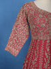 Pink Floral Designed Anarkali Georgette Gown