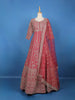 Pink Floral Designed Anarkali Georgette Gown