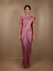 Pink Floral Designed Semi Silk Saree