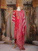 Pink Floral Embroidered Banarasi Salwar Suit