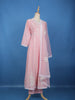 Pink Floral Embroidered Cotton Anarkali Salwar Suit With Dupatta