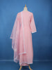 Pink Floral Embroidered Cotton Anarkali Salwar Suit With Dupatta