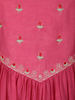 Pink Floral Embroidered Cotton Salwar Suit with Dupatta