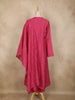 Pink Floral Embroidered Cotton Salwar Suit with Dupatta