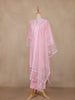 Pink Floral Embroidered Design Cotton Salwar Suit