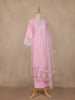 Pink Floral Embroidered Design Cotton Salwar Suit