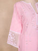 Pink Floral Embroidered Design Cotton Salwar Suit