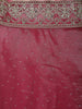 Pink Embroidered Design Net Lehenga