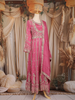 Pink Floral Embroidered Chiffon Anarkali Salwar Suit