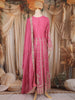 Pink Floral Embroidered Chiffon Anarkali Salwar Suit