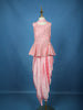 Pink Floral Embroidered Satin Kids Patiala Salwar Suit
