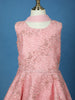 Pink Floral Embroidered Satin Kids Patiala Salwar Suit