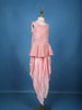 Pink Floral Embroidered Satin Kids Patiala Salwar Suit