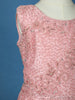 Pink Floral Embroidered Satin Kids Patiala Salwar Suit