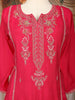 Pink Floral Embroidered Raw Silk Salwar Suit with Matching Dupatta